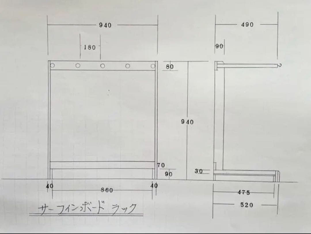 大工の社長が本気で作ったサーフボードラック