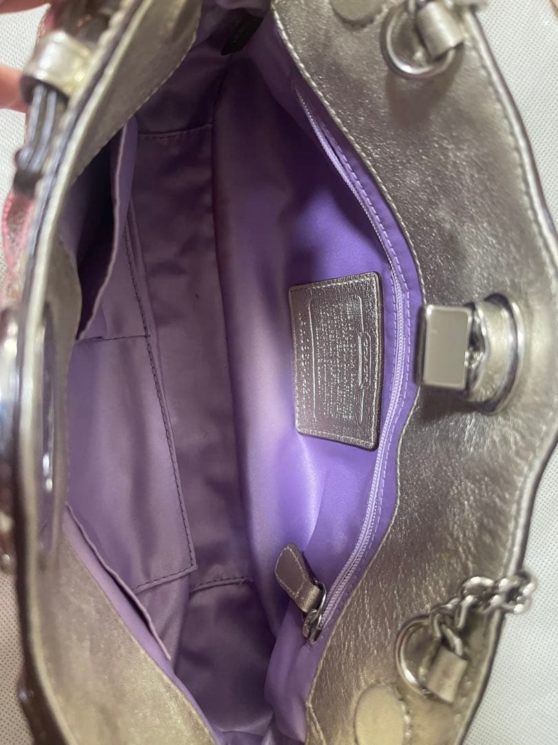 COACH コーチ　ハンドバッグ　ショルダーバッグ　 パーティー 　ゴールド