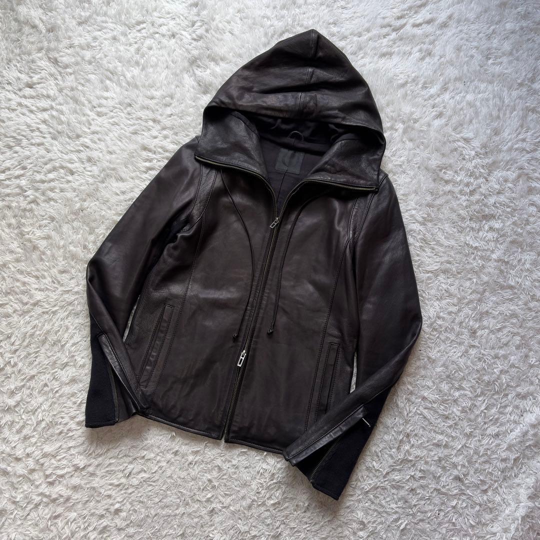 美品✨ 亀梨和也着用　DOMENICO+SAVIO レザーパーカー 44 S