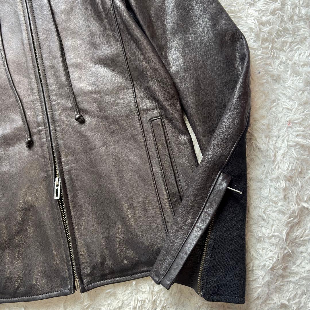 美品✨ 亀梨和也着用　DOMENICO+SAVIO レザーパーカー 44 S