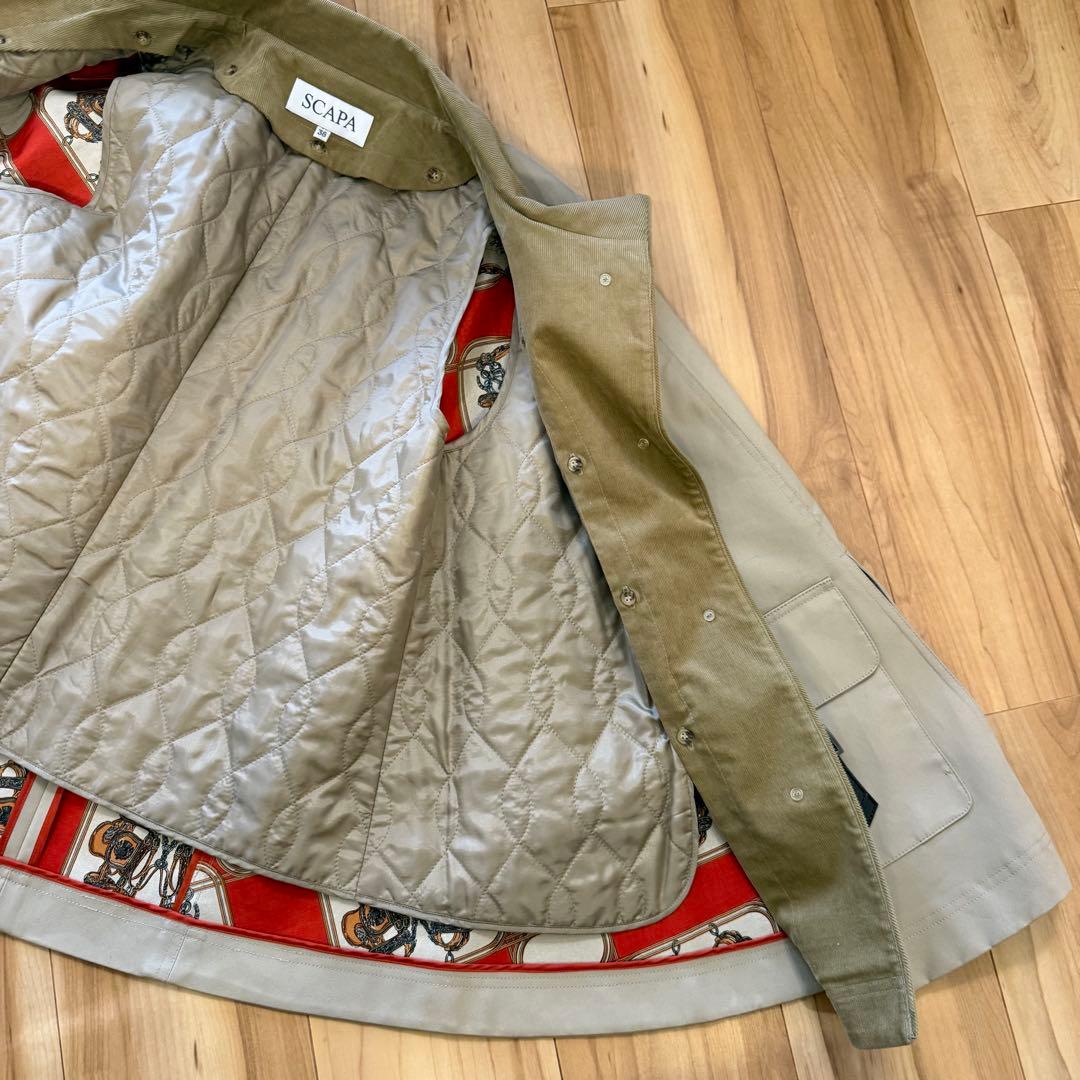SCAPA/スキャパ ポンチョ ジャケット ベージュ 38 Mサイズ 約6万円
