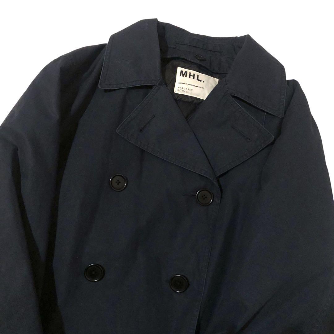 MHL. エムエイチエル ダブルブレストジャケット 濃紺 Mサイズ ライナー付