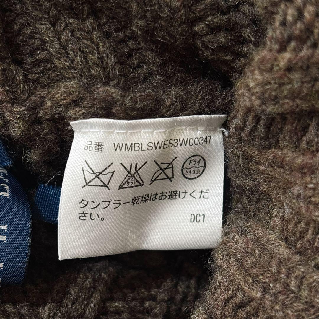 ラルフローレン カシミヤ混 ゆったり ケーブルニットポンチョ タートルネック
