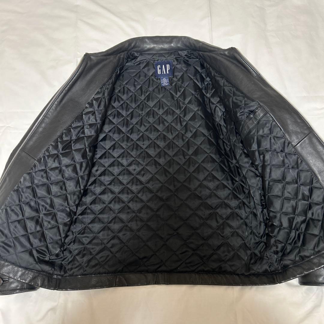 90s old gap レザージャケットXS　牛革　野村訓一　カーコート