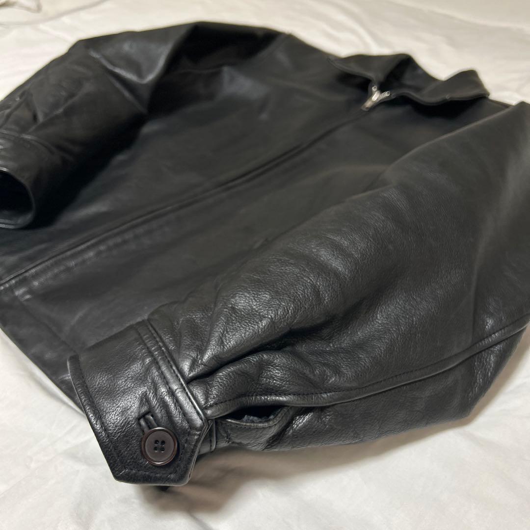 90s old gap レザージャケットXS　牛革　野村訓一　カーコート