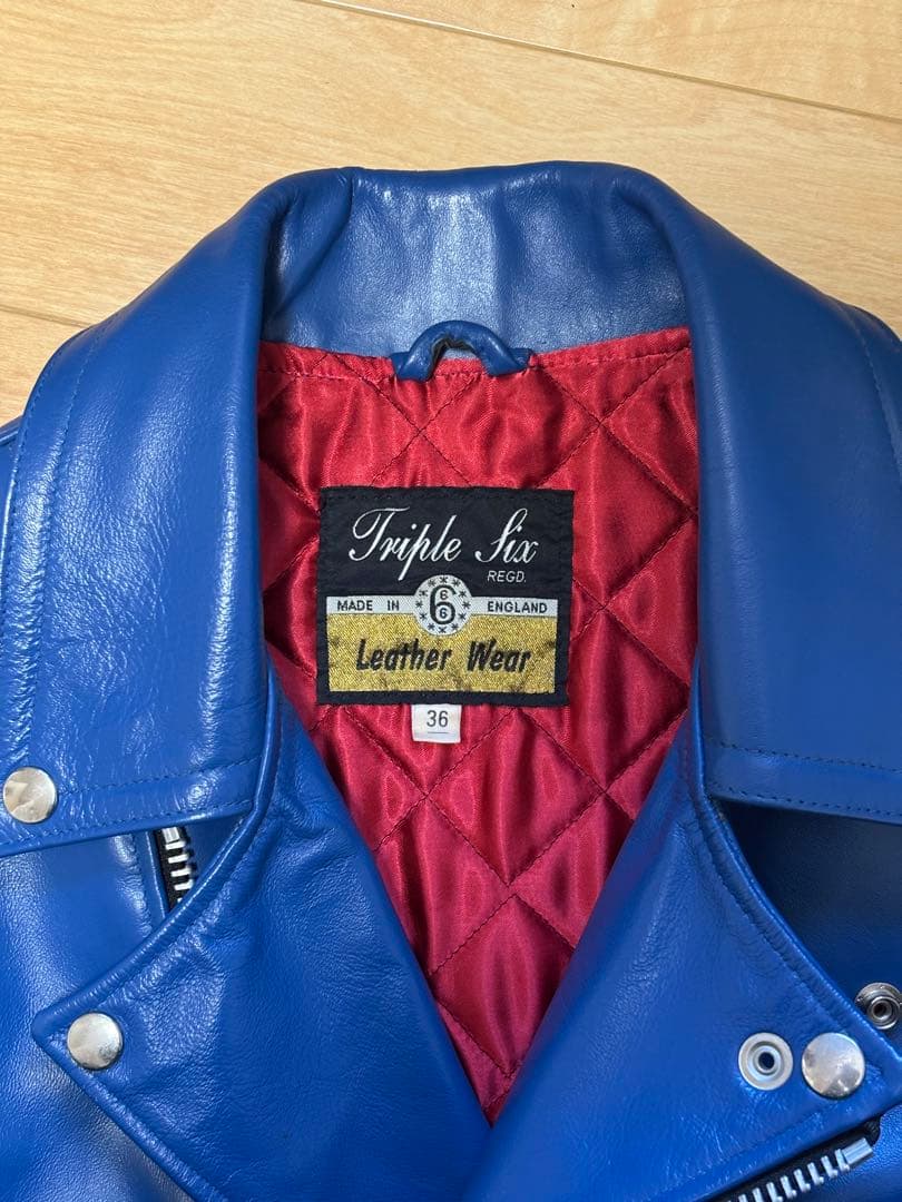 666 レザーライダース　36 ブルー　廃盤　ロンジャン
