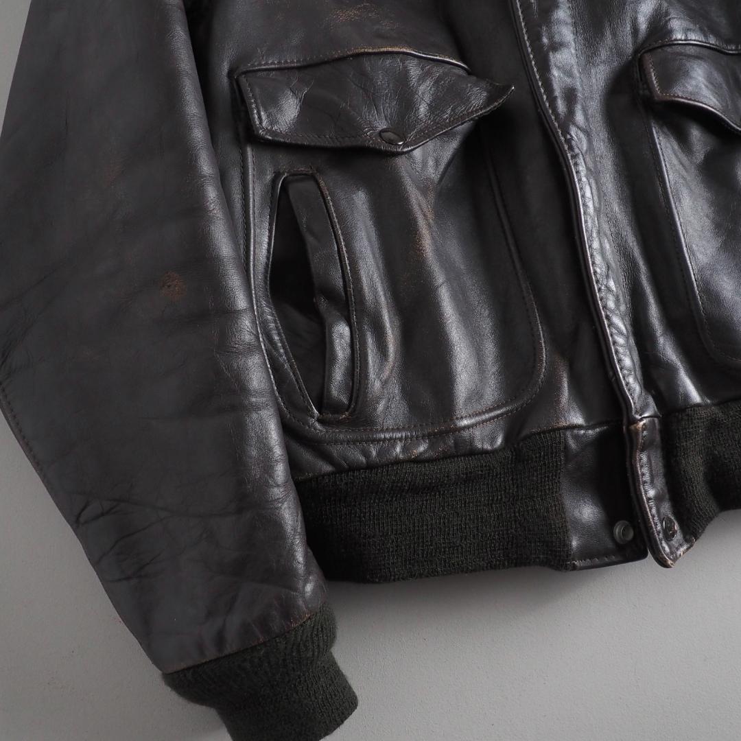 Schott　size38　フライトジャケット　ライナー付き　ブラウン