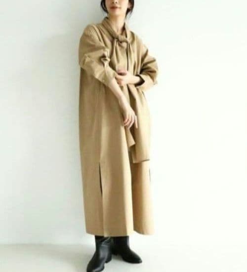 【新品未使用】Demi-Luxe BEAMS シルク コットン リボンワンピース