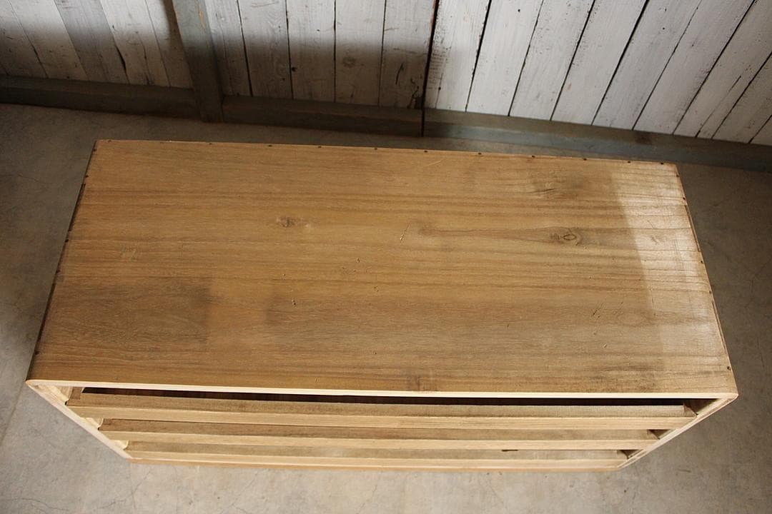 user_cf0de158　古い木製の引き出し3段　チェスト　タンス