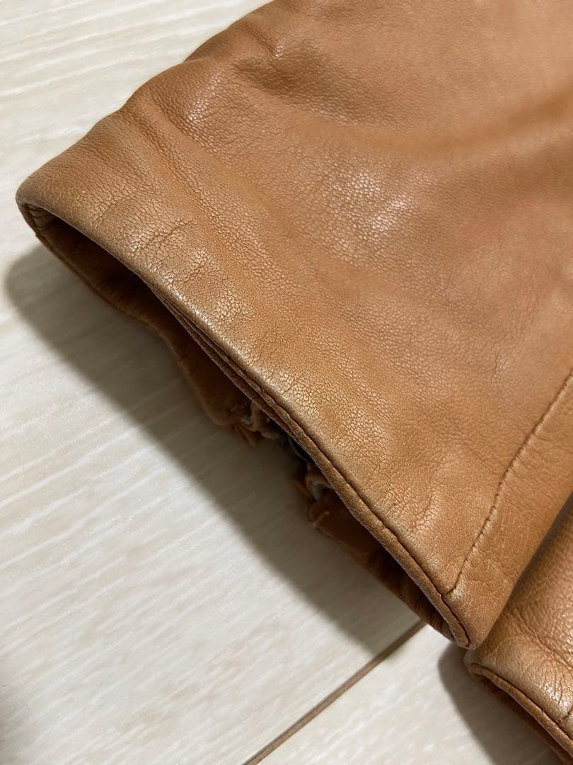 EDIFICE エディフィス sheepskinレザー ライダースジャケット