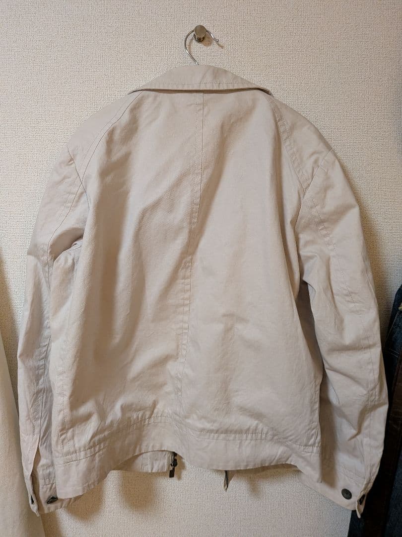 JIL SANDER ホワイト ジップアップジャケット コットンジャケット