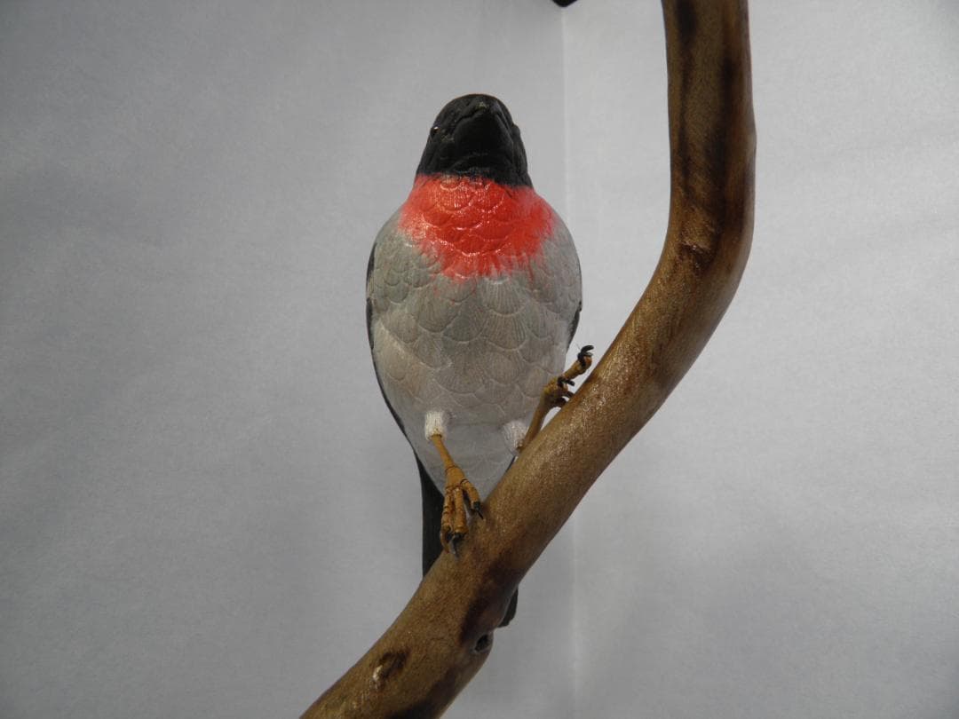 木彫りの鳥　ウソ(在庫整理価格)