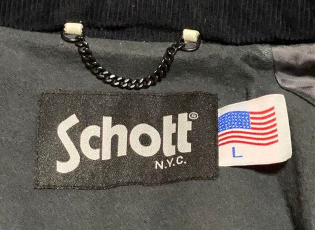 schottショット　本革シングルライダースジャケット　ホワイト　L
