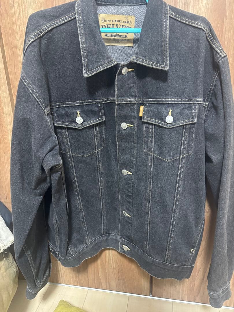 【完売品】BELVET【Washed Black Denim Jacket]