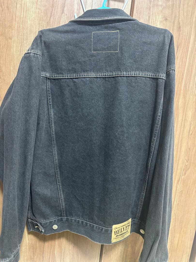 【完売品】BELVET【Washed Black Denim Jacket]