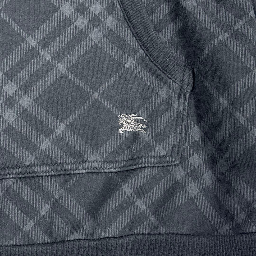 BURBERRY BLUE LABEL ブラック チェック ロングパーカー 38